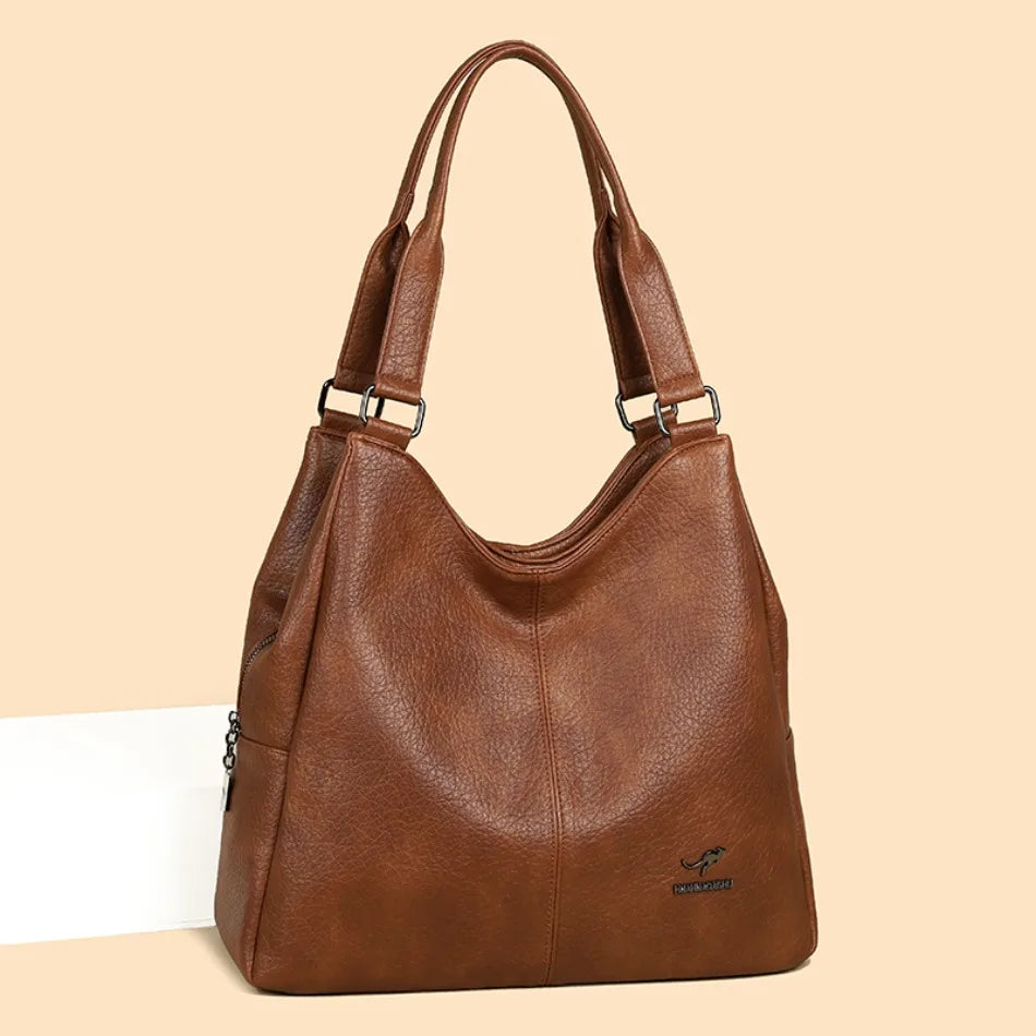Three Layers Genuine Brand Tote Bag Luxury Handbags for Women Mom Shoulder Hand Bag Designer Top Quality Soft Leather Sac New
