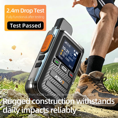 KSUN CT22 4800mAh Public Network Intercom 4G Full Netcom Metal Body Reflective Screen Type-C Fast Charge, Dual SIM Weather+GPS