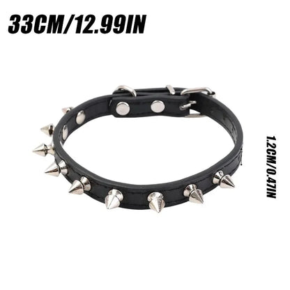 Pet Sharp Spiked Dog Collar Studded Anti Bite Leather Studded Collars Pet Neckwear Tactical Adjustable Safety Collars Products