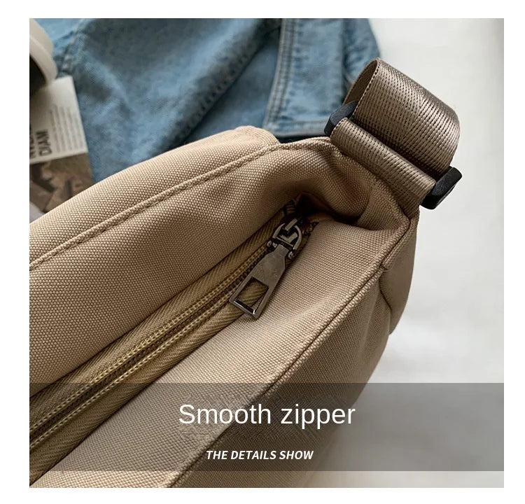 Solid Color Women Crossbody Bag Simple Ladies Shoulder Bag Waterproof Nylon Women'S Handbags Fashion Messenger Bag Women сумка