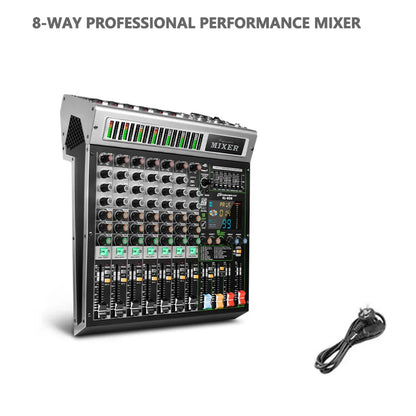 FUHAM RI808/RI1208 4x8/4x12 Audio Mixer with Phono Jacks for PA Systems - Professional Sound Mixing Equipment