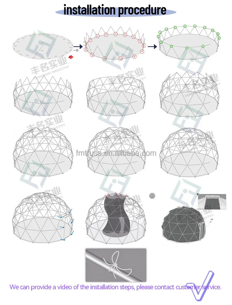 Luxury Modern Transparent PVC Four-Season Custom Garden Hotel Igloo Glamping House Geodesic Dome Tent