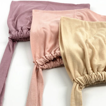 82 Colors Tie-Back Undercaps Fashion Women's Inner Hijab Muslim Cap Bonnet Plain Islamic Cotton Spandex Jersey DEW Underscarf