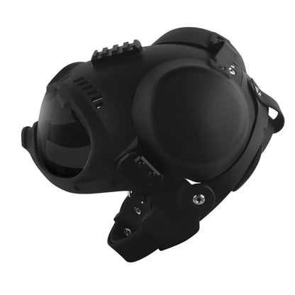 ATUBAN Tactical Dog Military Hunting Training K9 Helmet, Large Dog Patrol Dogs Sheepdog Pet Motorcycle Protective Helmet Goggles