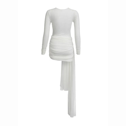 1 Piece Cover-Ups Bikinis 2026 Sexy Women Swimsuits Swimwear Female White Bikini Set Bathing Suit Swimming Suits Mesh Dress