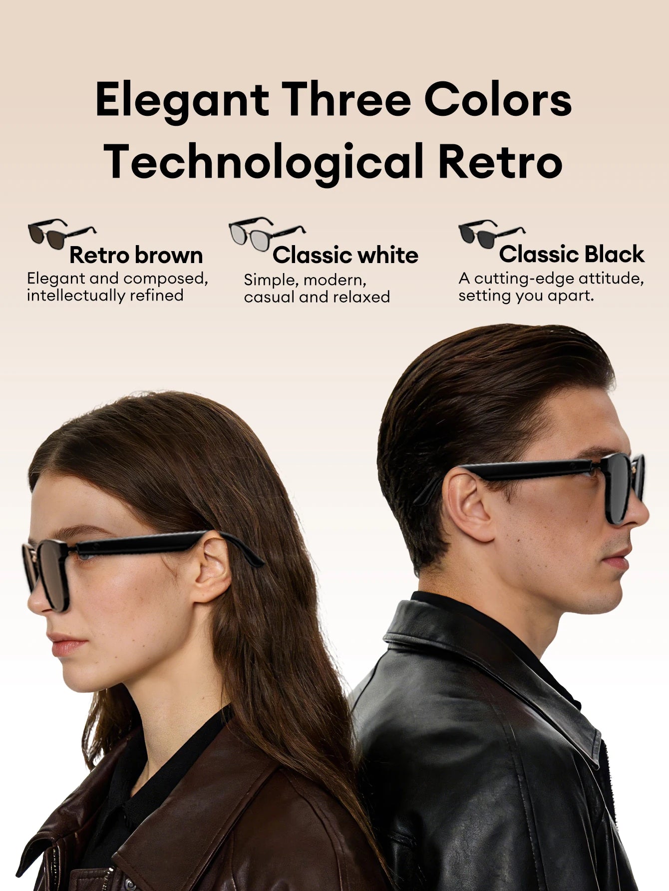 Lenovo GS106 Smart Wireless Glasses Bluetooth 6.0 Photochromic Lenses Sunglasses Hands-Free Music Calls Outdoor Sports Headphone