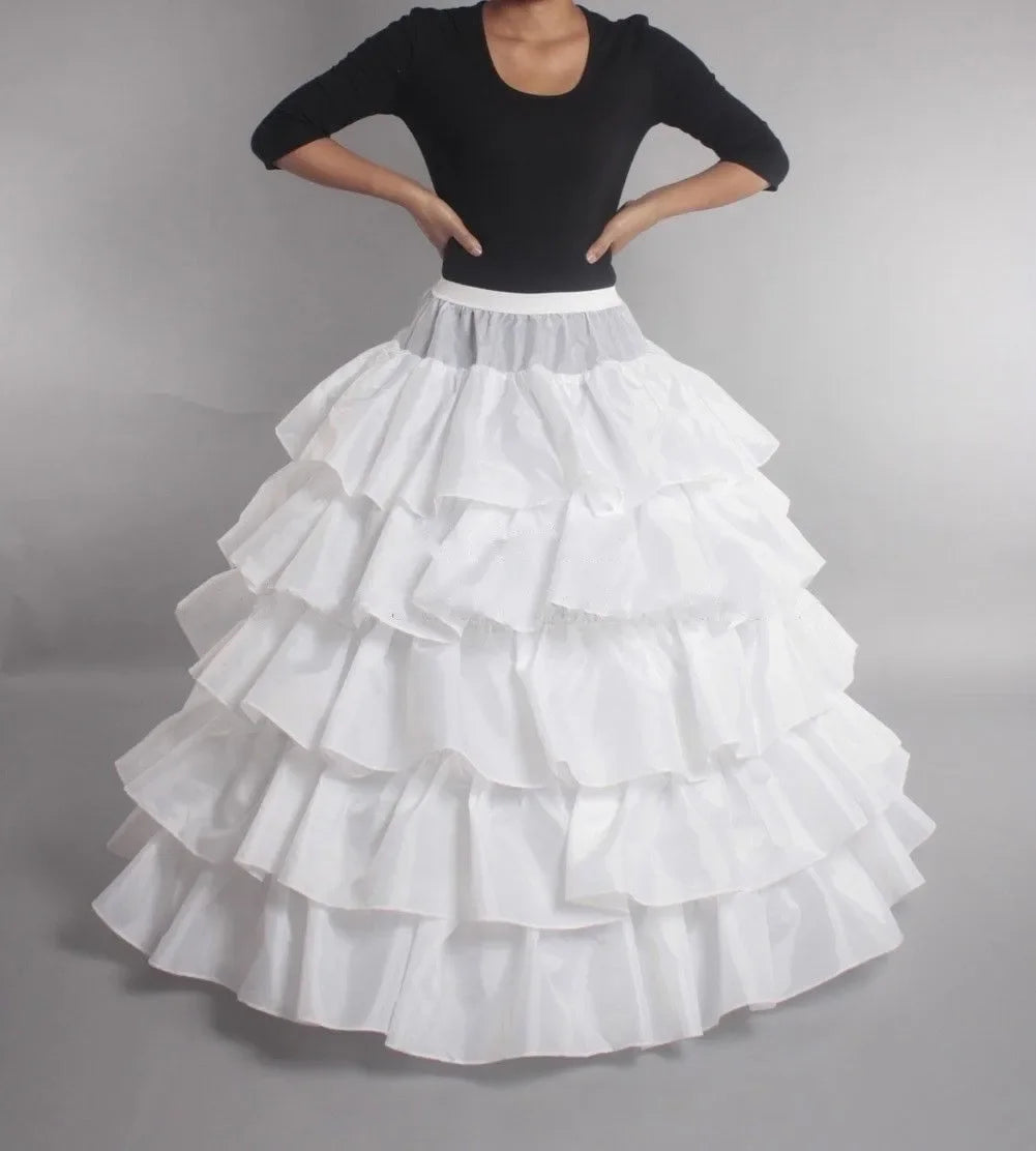 In Stock 6 Hoops Wedding Petticoat Crinoline Slip Bridal Underskirt Puffy High Quality Customized