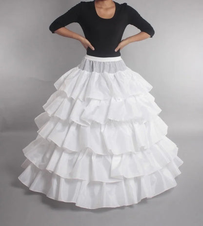 In Stock 6 Hoops Wedding Petticoat Crinoline Slip Bridal Underskirt Puffy High Quality Customized