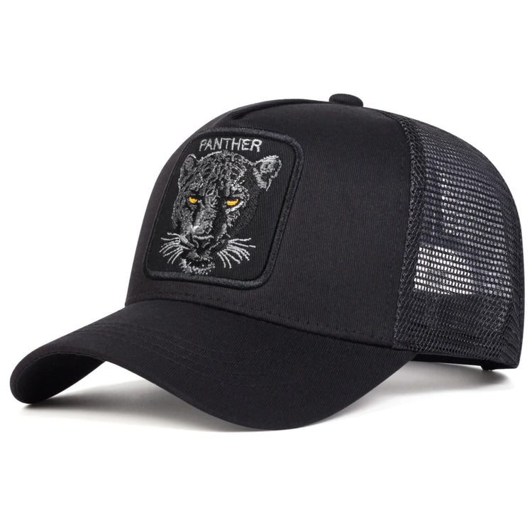 Unisex PANTHER Embroidery Baseball Net Caps Spring and Summer Outdoor Adjustable Casual Hats Sunscreen Hat