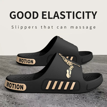 Men's Summer Thong Slippers Thick Bottom Anti-Slip Deodorant EVA Wear-Resistant Breathable Slip-On Sandals