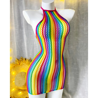 1PC Sexy Women Fishnet Cover Up Without Bikini Hollow Out Bodycon Dress  See Through Beachwear Summer Women's Swimwear CT010