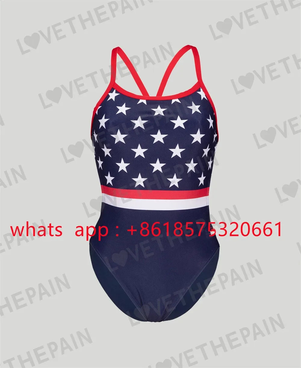 USA Female Swimsuit Bikini Sexy One-piece Comfortable Set Swimwear Functional Training Swimsuit Swimming Clothing 2026