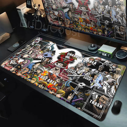 One Piece Zoro Luffy Card Battle Mat Opcg Single Player Board Game Card Battle Cards Pad 60X35cm Playmat PC Extended Mousepad