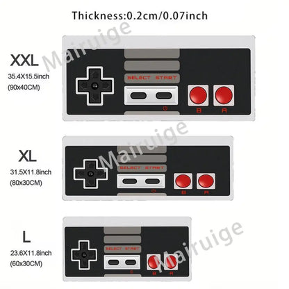 Retro Game Controller Large Mouse Pad HD Anti-Slip Rubber Base Washable XXL Desk Mat with Precision Edges for Gaming Office Work
