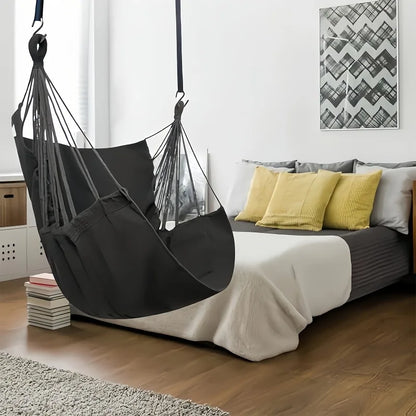 1pc Hanging Hammock Chair with Storage Bag for Outdoor Patio, Balcony, Porch, Indoor Bedroom, Comfortable Swing Seat