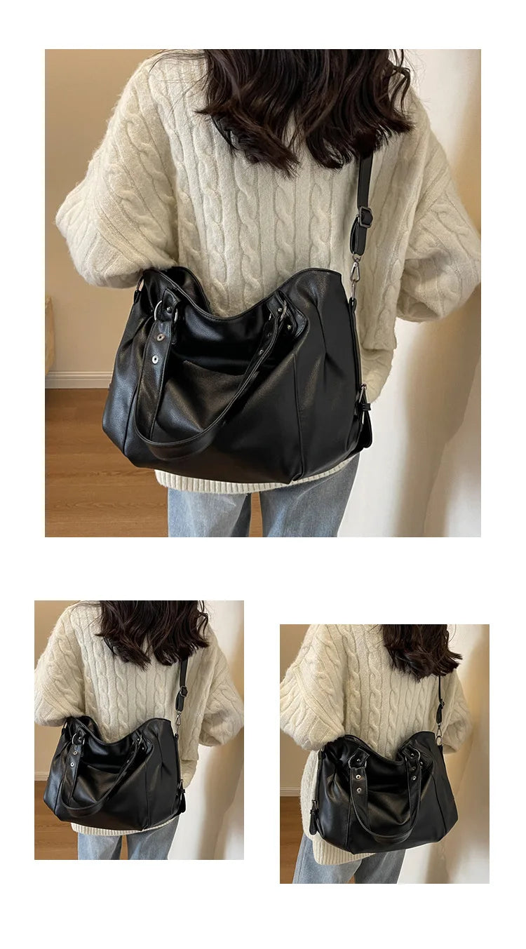 Female Hobo Handbag Large Capacity Shoulder Bags Big Stylsih Tote Bag Ladies Soft Leather Hobos Messenger Bags Women Сумочки