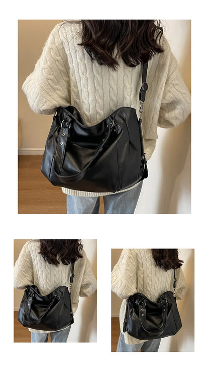 Female Hobo Handbag Large Capacity Shoulder Bags Big Stylsih Tote Bag Ladies Soft Leather Hobos Messenger Bags Women Сумочки
