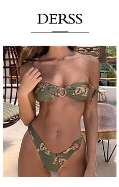 Two Piece Suit Bikinis 2026 Women Swimsuit Push Up Bathing Suit Sexy Bikinis Sets Swimwear Print Beachwear Solid Biquinis