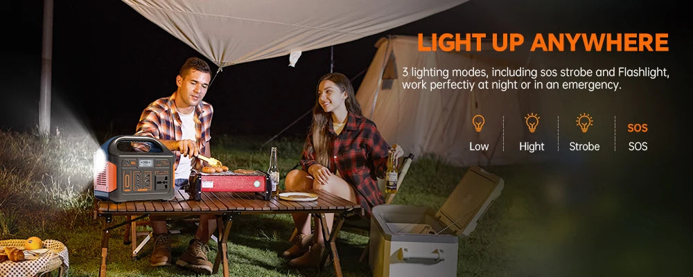 Gaiaray Portable Power Station 100W 200W 300W 500W Pure Sine Wave Solar Generator 110V/220V UPS LiFePO4 Power Plant For Camping
