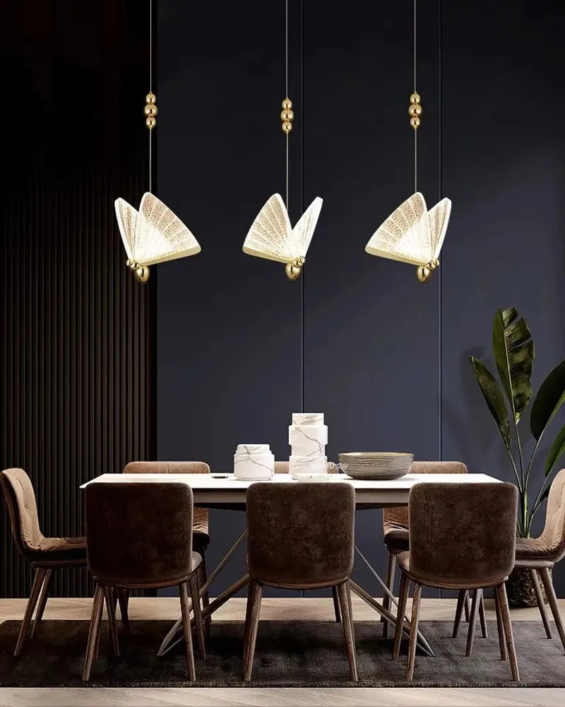 Minimalist LED Chandelier Lamps for Kitchen Dinning Room LED Pendant Lights Pendant Lamps for Foyer Corridor TV Background