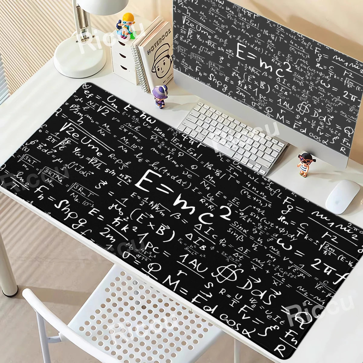 Formula Science Mousepad XXL Black Desk Mats MousePads Keyboard Pad Geometric Math Formula Gamer Anti-slip PC Extended Table Mat