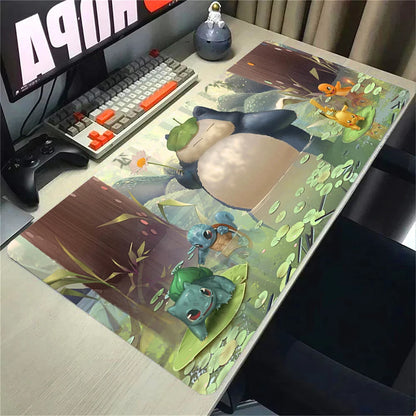 Mouse Pad Large Desk Mat Pokemones Anime Playmat Gaming Mouse Pad 900 × 400 Xxl Mousepad Speed Computer and Office Gamer Cabinet