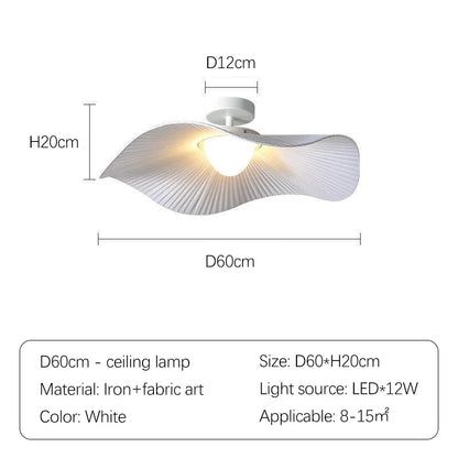 Nordic Modern Creative Restaurant Pendant Lamp Design Simple Lotus Leaf Hat Led Lights for Dining Living Room Bedroom Chandelier