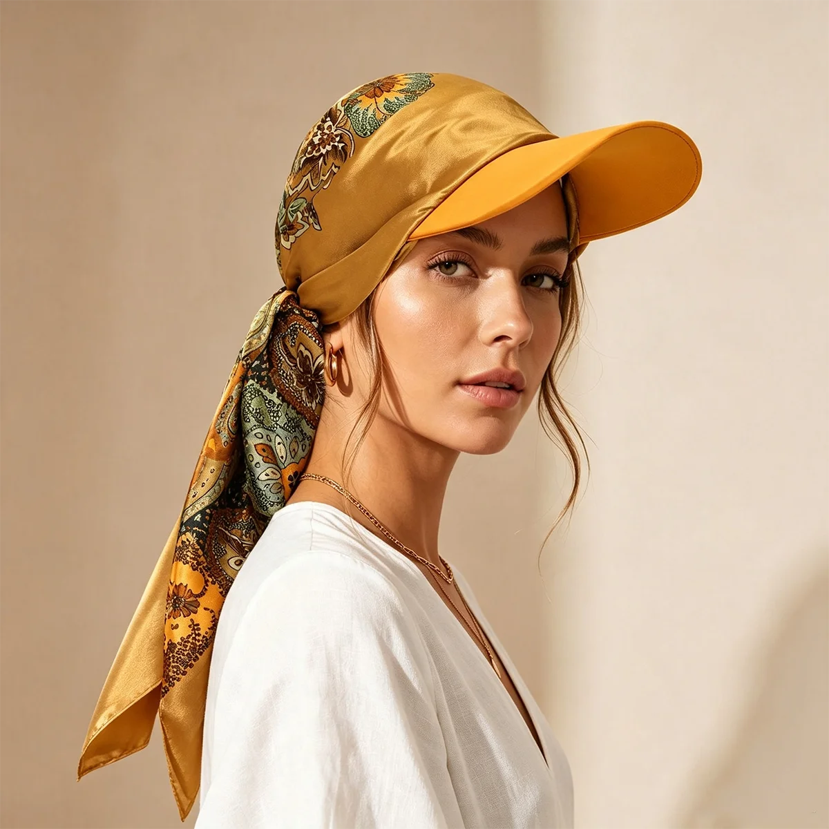 2026 New Fashion Leopard Print Headscarf Hat Soft Satin Vintage Square Turban Scarf Bohemian Hijab Women Headwear
