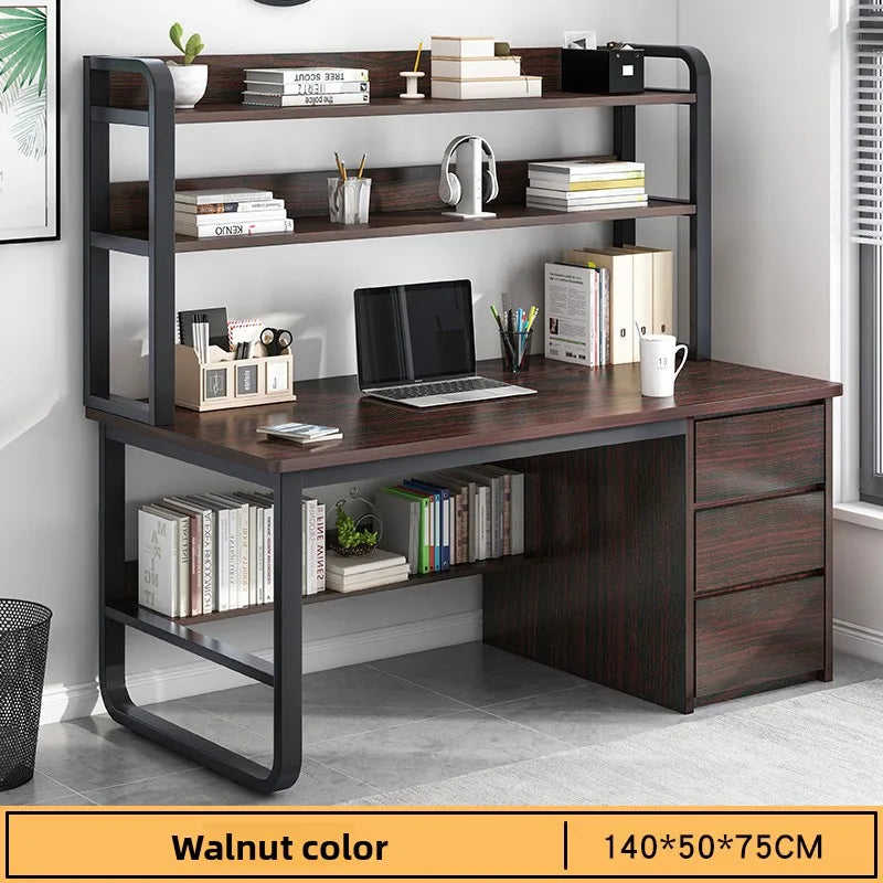 Multi-functional Desk Desktop Computer Desk Simple Home Desk Student Bedroom Bookshelf Integrated Writing Desk