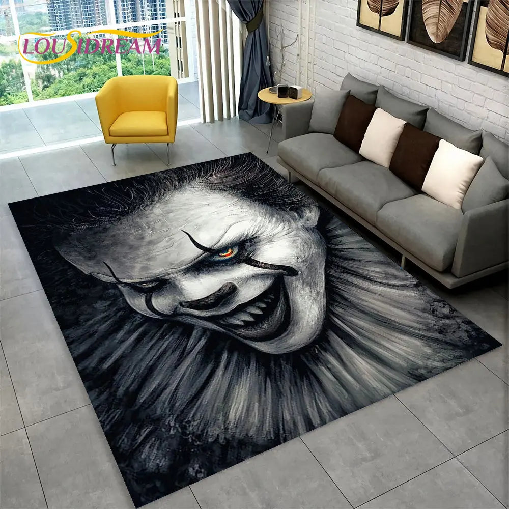 Horror Movie Character Chucky Saw Cartoon Area Rug,Carpet Rug for Living Room Bedroom Sofa Doormat Decoration Non-slip Floor Mat