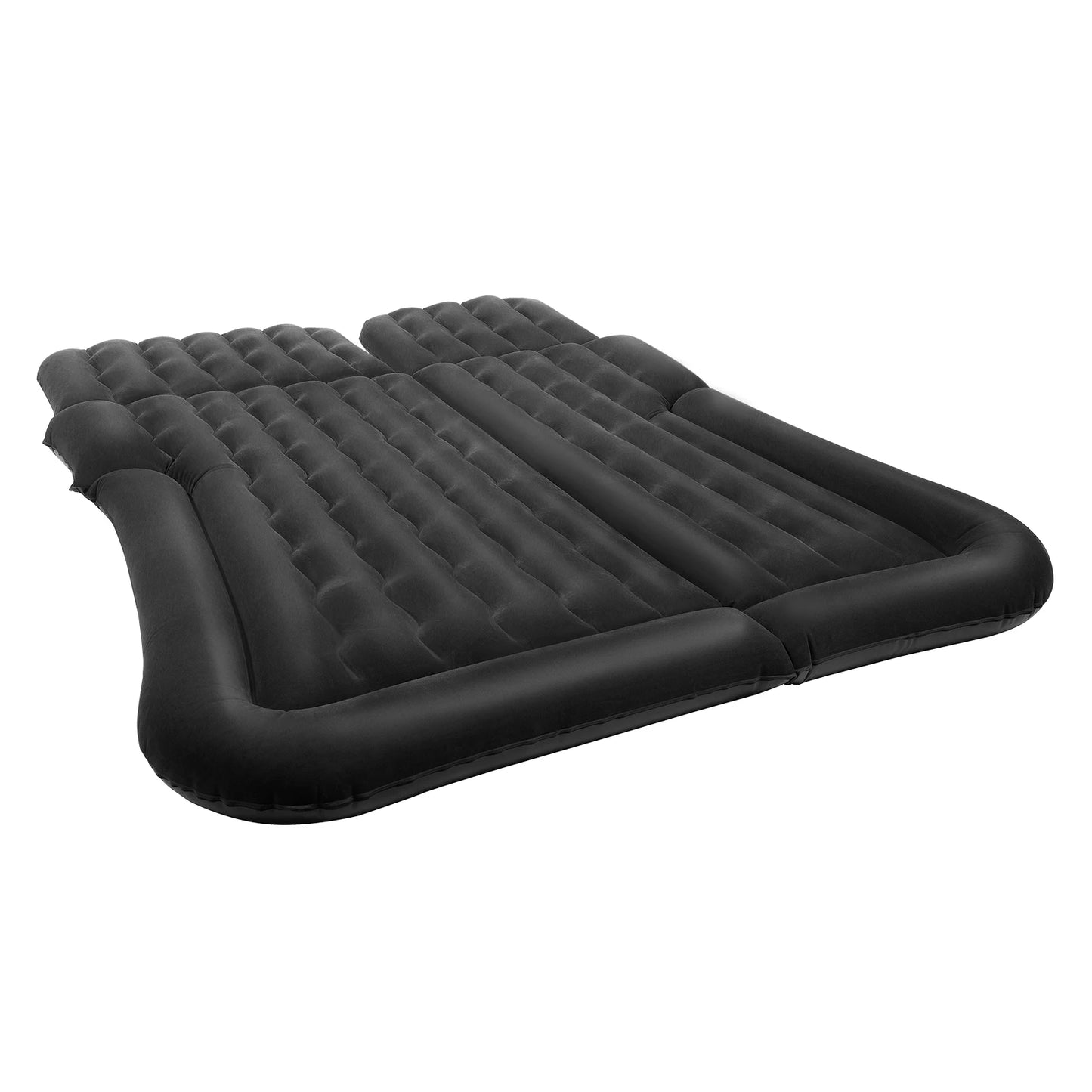 Universal Foldable Inflatable Bed Portable Inflatable Mattress Set Car Back Seat Sleeping Flocking Air Bed Cushion w/Pump+Pillow