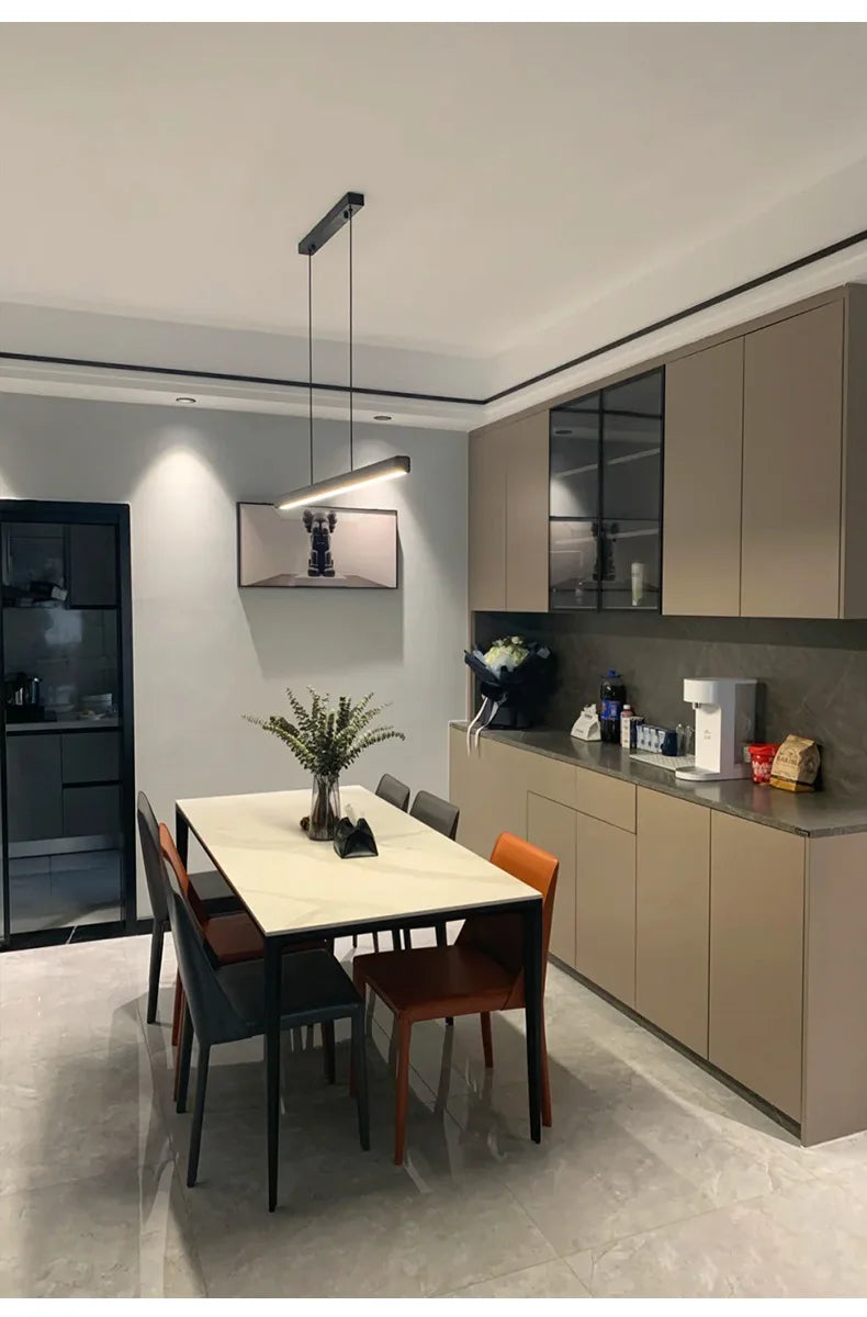 Dining Room Chandelier Dining Table Lighting Kitchen Bar Light LED Linear Lamp Restaurant Pendant Lights Modern Brief Droplight