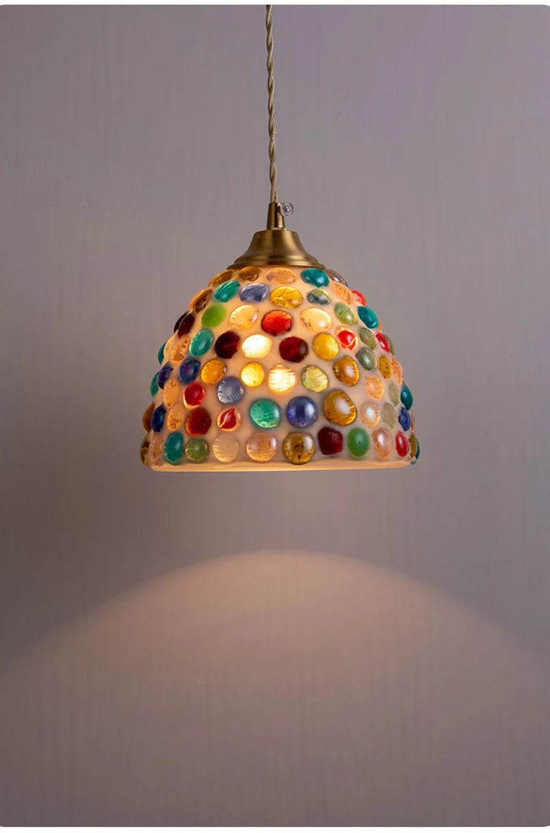 Glass Ceiling Chandelier Creative Sea Shell Lampshade Bedroom Bedside Hanging Lamp Interior Decoration Lighting Pendant Lights