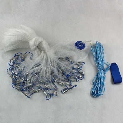 10ft Fishing Cast Net for Bait Trap Round Throw Cast Net Ready‑to‑Use Hand Throw Fishing Net for River Lake Pond Shallow Sea Fishing