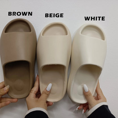 Summer Slippers Men Women Indoor EVA Soft Bottom Sandals Open Toe Trend Slides Beach Shoes Slippers Home Shoes Size 35-46