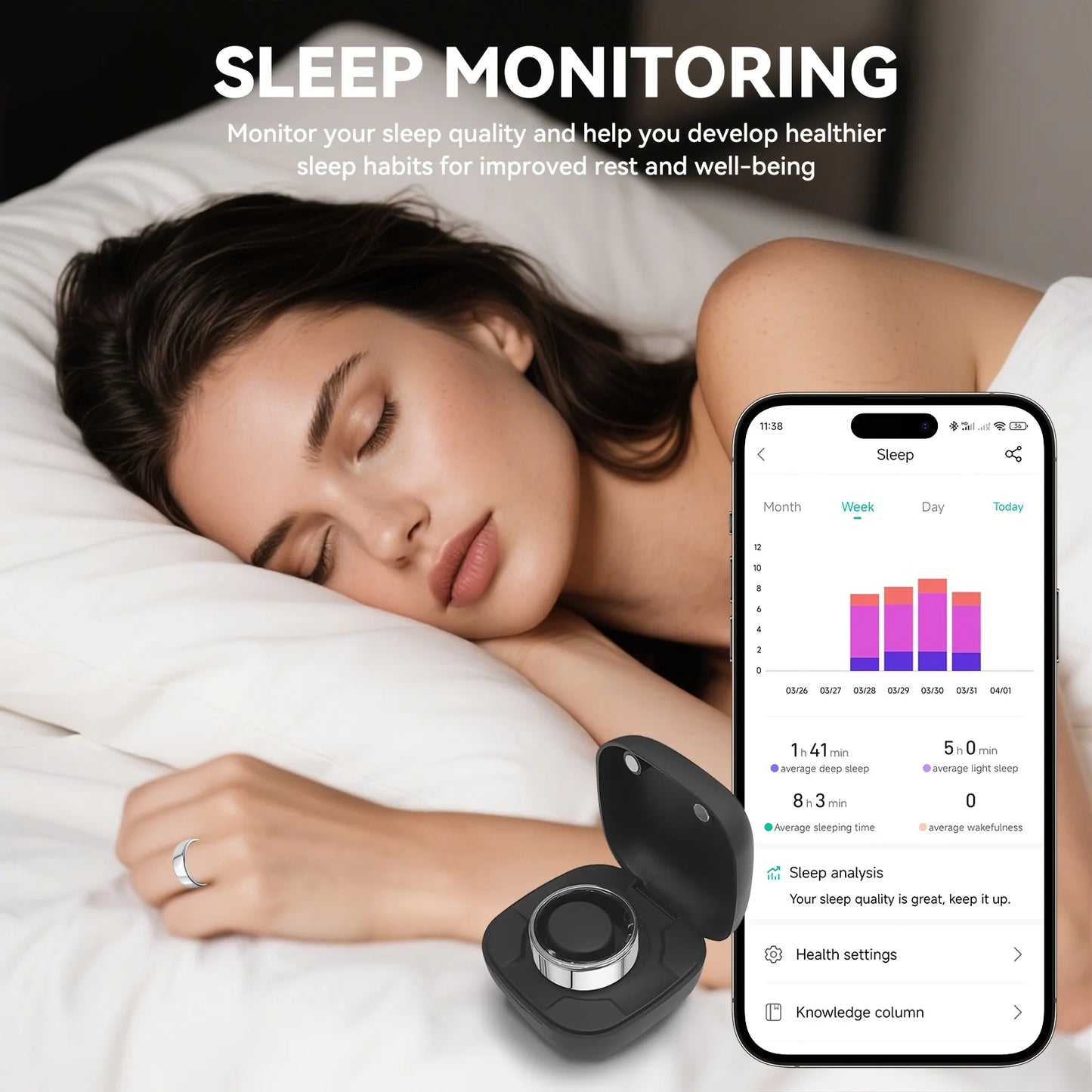 2026 Upgraded Smart Ring - Real-Time Health Monitoring, Steps, Distance, Exercise and Fitness, Sleep, Charging Case,Technological Fashion, Multiple Scenarios, Ideal Thanksgiving/Valentine'S Day/Christmas/New Year Gifts