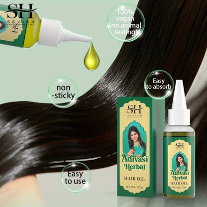2pcs Set Herbal Hair Oil & Sandalwood Comb India Hair Oil Ayurvedic Hair Growth Oil Rosemary Hair Growth Oil Hair Regrowth Serum