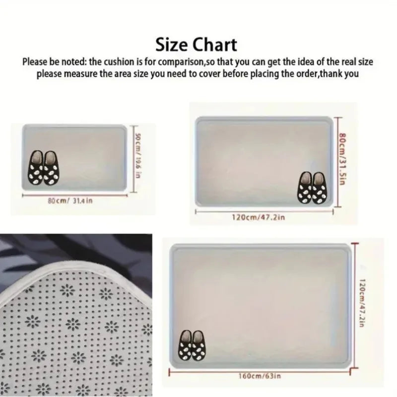 VIKAMA Non-Slip Doormat 3D Optical Illusion Stone Pattern, Entrance Mat Waterproof Rug for Hallway Living Room Porch Home Decor