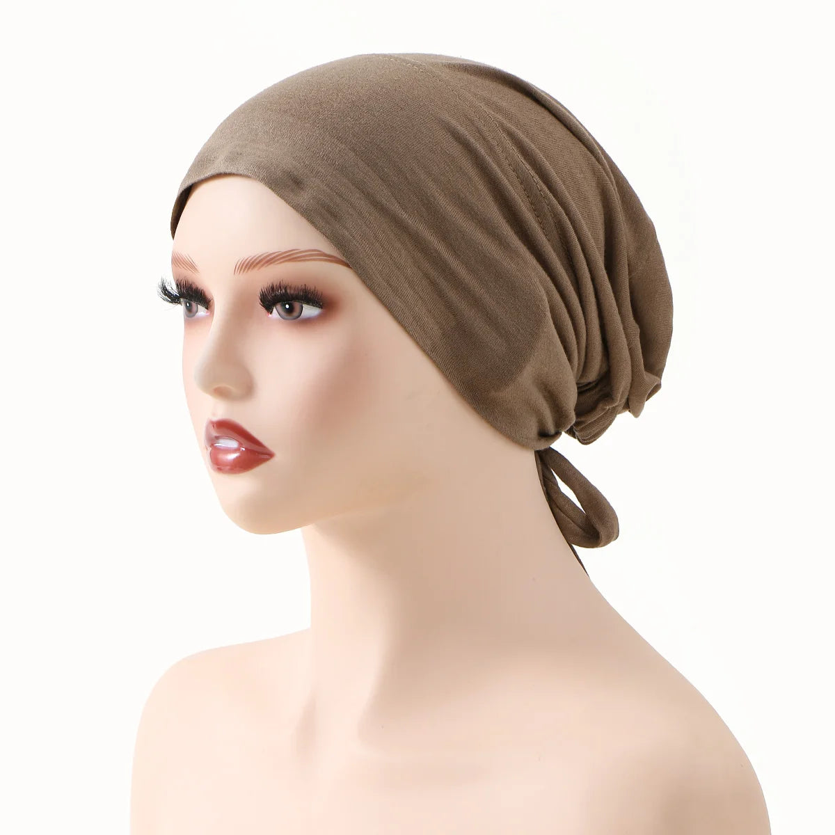 Muslim Instant Hijab Cap Solid Color For Women With Antislip Strips Ramadan Undercap Scarf Stretch Turban Hat Islamic Headwear