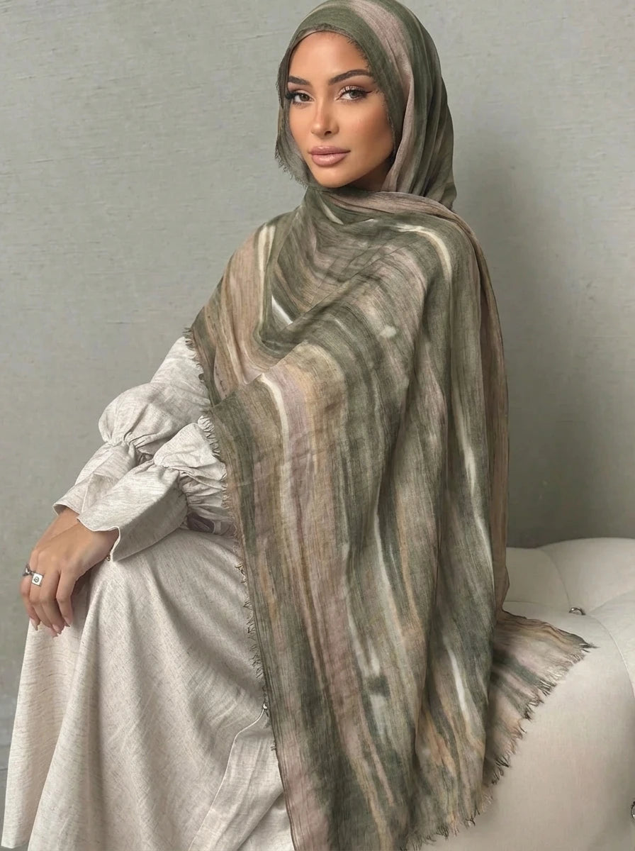 Women Big Size Plain Solid Cotton Rayon Crease Hijab Scarf Lady High Quality Wraps and Shawls Musulman Headband Islamic Turban