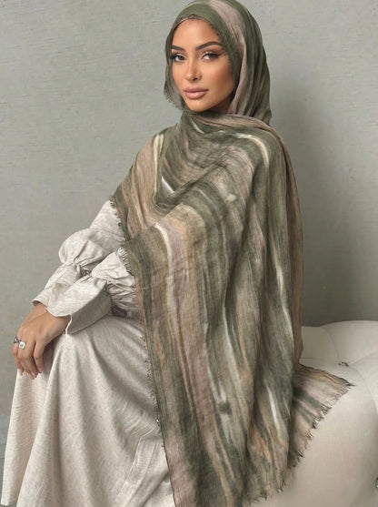 Women Big Size Plain Solid Cotton Rayon Crease Hijab Scarf Lady High Quality Wraps and Shawls Musulman Headband Islamic Turban