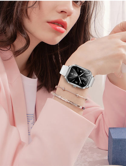 Ultra-Thin 1.76 AMOLED Curved Screen Watches HD Display Time Call Alert Men Women Smart Watch Ladies Gift Android IOS 2025 New