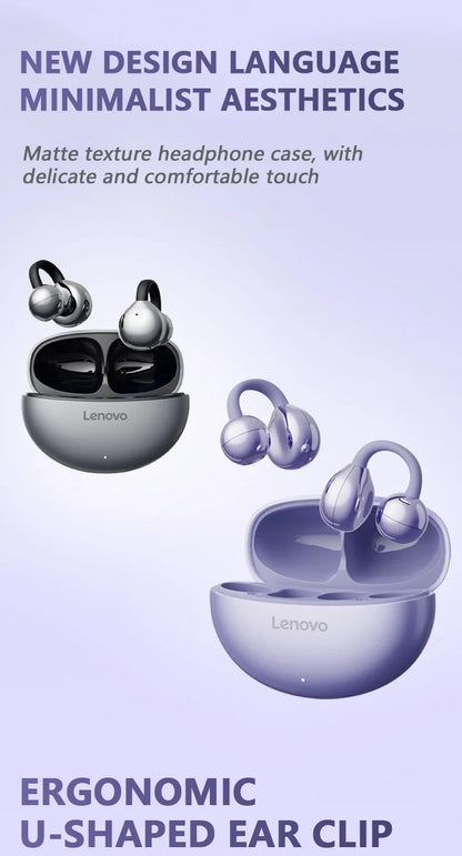 Original Lenovo TA410 Bone Conduction Wireless Earphones OWS 5.4 Bluetooth Headphones Stereo Music Call Noise Cancelling Earbuds