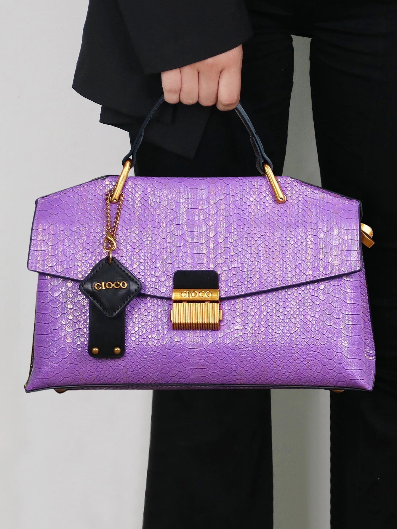 2026 New Retro Blue Snake-Shaped High-Grade Handbag Fashion Luxury Handbag Lightweight Large-Capacity One-Shoulder Messenger