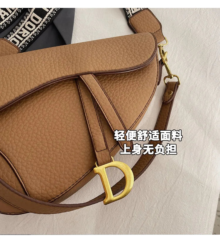 IMJK 24*20*6cm Hot Selling Light Luxury Underarm Saddle Bag, New Niche Design, Casual Shoulder Crossbody Bag Bags