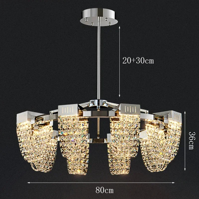 2025 New Home DecorationPendant Lights Luxury Crystal Living Room Chandelier Bedroom Pendant Lamp Ceiling Light  Indoor Lighting