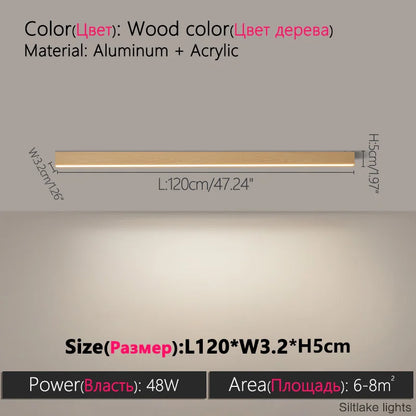 Modern Long Strip Ceiling Light Surface Mounted Minimalist Aisle Lamp Living Room Bedroom Kitchen Home Office LED Lighting