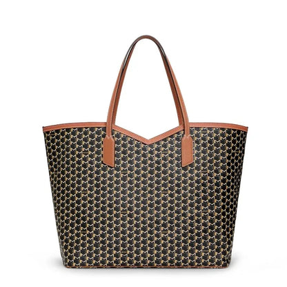 Luxury Brand Tote Bag Woman Classic Monogram Print Coated Canvas Handbag Large Capacity Shoulder Bag With Removable Zipped Pouch