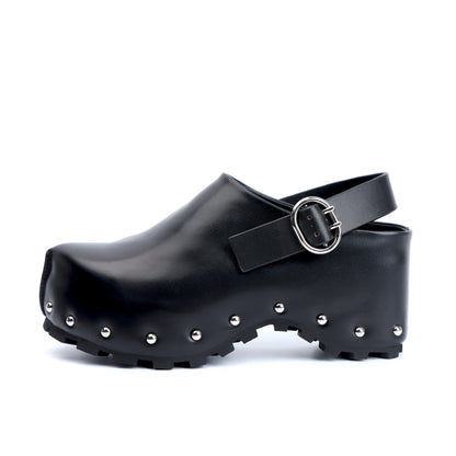 Italy Winter Shoes Women Designer Fur Sandals Calf Hair Platform Clogs Luxury with Wool Lined Slip On Mules with Leather Strap