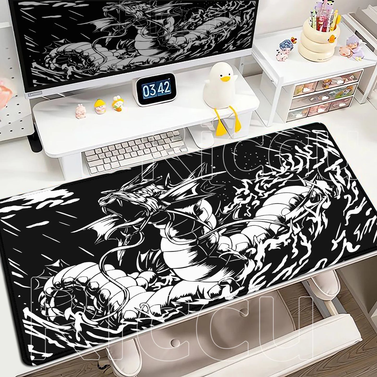 Gaming Anime P-Pokemons Gyarados Mousepad Large Non-slip Rubber Mouse Pad Gamer XXL 900x400mm Pc Keyboard Desk Mouse Mat Carpet
